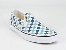 Vans  Checkerboard Blue Topaz Slip On Sneakers Women’s Size 9.5 & Men’s 8