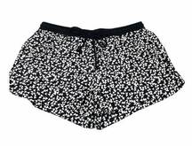 Sequin Hearts Triangle Shapes Shorts, Black, White