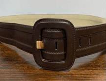 Antonio Melani Brown and Gold Leather Belt