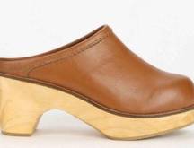 BDG Urban Outfitters Brown Wooden Mule Clogs