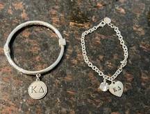 Kappa Delta Sorority bangle and charm bracelets