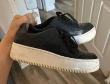 Nike Sage Low Platform Black Air Force 1s