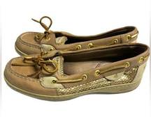 Sperry  Top Sliders Brown with Gold accents 7.5M