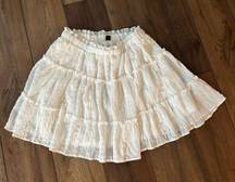 White flowy skirt