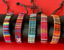 𝅺Boho Friendship Bracelets (5 pcs) Woven, Braided, Adjustable, Hemp Cords - NEW