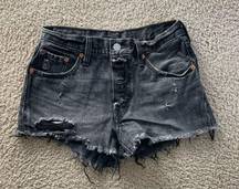 501 Washed Distressed Shorts