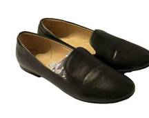 NATURAL SOUL by NATURALIZER Black Leather Loafer Shoes Slip On 10 wide