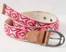 NWT Free People Moving to Mars Handmade Belt Pink XS/S