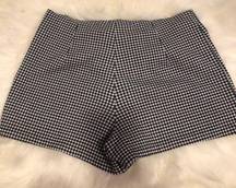 Black and White Checkered Shorts