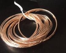 33 New Nicole Miller Rose Gold & Crystals Bangles