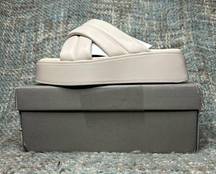 Vagabond Shoemakers Courtney Crossband Platform Sandals in Off-White Leather
