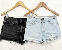 BDG High Rise Girlfriend Fit Denim Jean Shorts Bundle