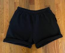 Black sweat shorts 