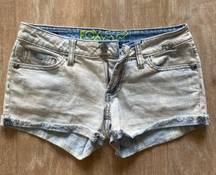 distressed destroyed denim shorts 0