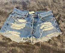 Gap Blue Distressed Shorts