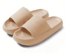 Slip-on Cloud Slides Khaki Tan Sandals