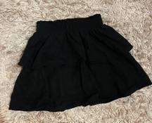 Princess Polly Black Layered Mini Skirt