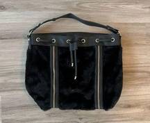 New Look Faux Fur Black Bag