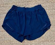 LULULEMON- Hotty hot shorts. Navy blue. Size 8