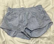 Lululemon Blue and Grey  speed up shorts 2.5”