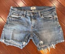 Fossil girlfriend cutoff Jean shorts size 27