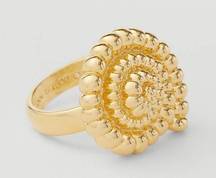 ANN TAYLOR Gold Snail Shell Ring NEW