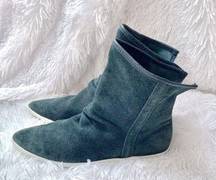 Pointed Toe Suede Booties