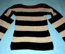 𝅺CUSTO knitwear bold stripes bell sleeves vintage soft sweater NEW size S