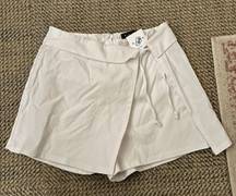 White Side Tie Skort