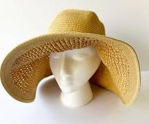 J.Crew  Factory Textured Wide Rim Summer Hat Floppy Packable