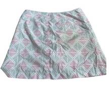 Annika Cutter & Buck Skort Womens 8 White Pink Green Printed A-Line Skirt Mini