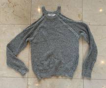 ASTR The Label Knit Sweater Sz Small Gray/White