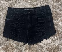 American Eagle Black High Waisted Jean Shorts