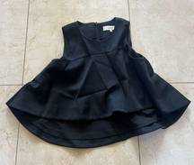 Cameo Like New Black Peplum Top Sz Small