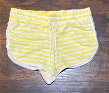 Yellow Striped Beach Shorts