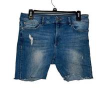 DL1961 Women's Jeans  Shorts Mara Cut Off Distressed Mid-Rise Denim Blue Size 30