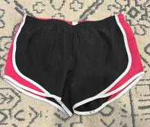 Arizona Juniors Black & Lime Hot Pink Dri Fit Athletic Shorts Small