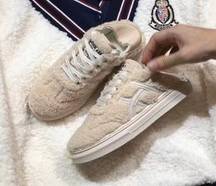 Beige Fleece Sneakers 