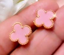 Pink Clover earrings