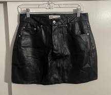 Faux Leather Miniskirt