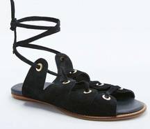 Urban Outfitters  Bonnie Lace-Up Black River Gladiator Sandal Size 9