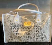 PVC Vinyl White Clear Beach Tote Bag