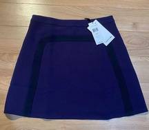 NWT Lacoste Purple & Black Color A-line Skirt