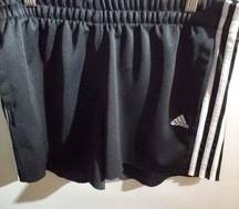 Adidas  size extra large, athletic shorts black with white striping on the leg