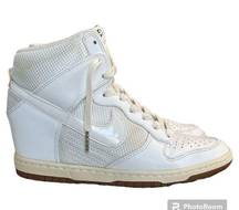 Nike Dunk Sky Hi Hidden Wedge Heel Gum Sole White 579763-100 Women's 8.5