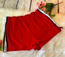 PINK - Victoria's Secret  Red Track Shorts Size Large