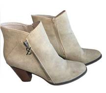 Parker & Sky Women’s faux suede tan, ankle booties Size 8.5.