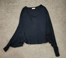 Black Bat Wing Sweater, Women's S