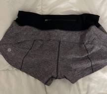 Lululemon Speed Up Short LR 2.5” Heather Lux Multi Black/Black