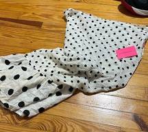 NWT Betsey Johnson White and Black Polka Dot Scarf Wrap